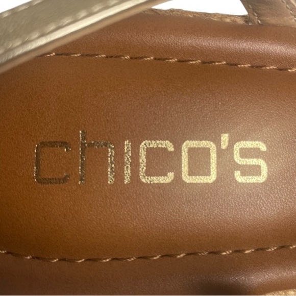 Chicos Women’s Carolina Champagne Platform Espadrille Sandals - Picture 7 of 9